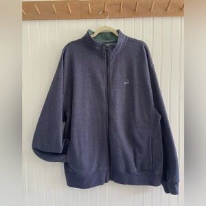 Cuffy’s of Cape Cod Full Zip Men’s Fleece Sweatshirt Blue Green Pockets 2XL
